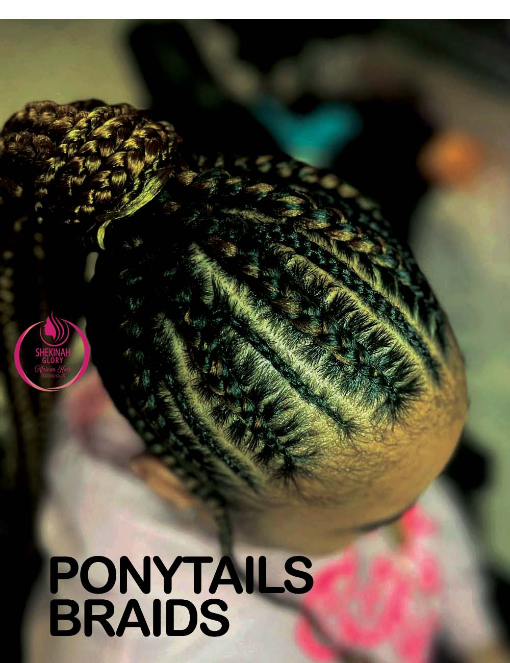 Medium ponytail braid (Butt length)