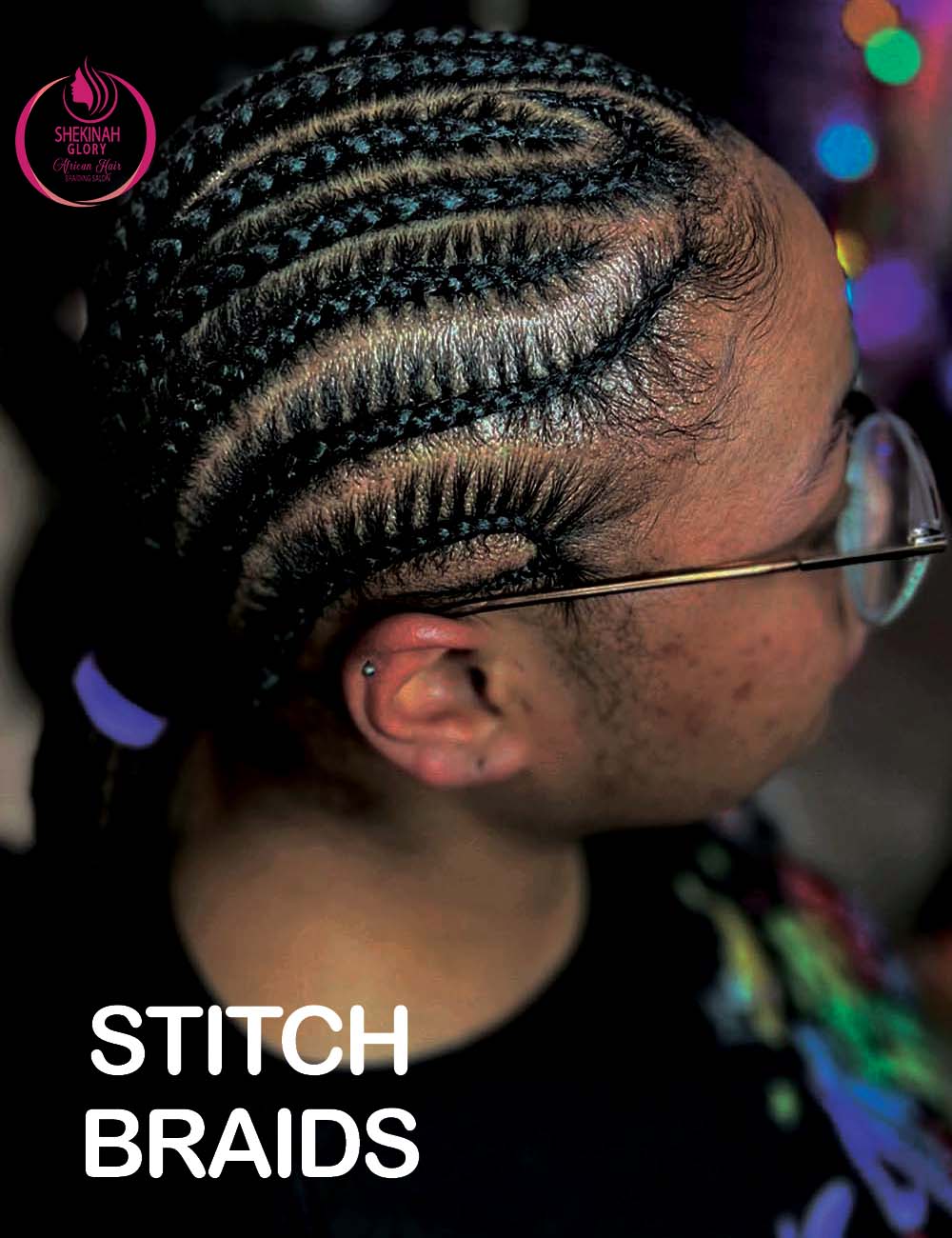 6 Stitch Braids (Mid-back length)